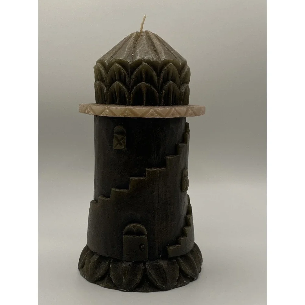 10 inch‎ Castle Protection Candle Religious Wiccan And Paganism Hand Carved